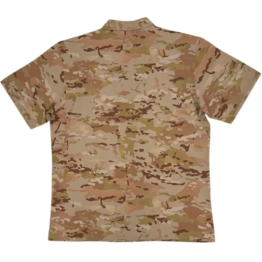 NEW Tachuntfish Men's The Mojito Tropentarn Camo Button Down Shirt Tan/Brown XXL
